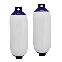 요트 풍선 보트 스피드 보트 마리나 플로팅 플랫폼 용 2pcs 강력한 내구성 해양 보트 펜더 범퍼, 블루 화이트