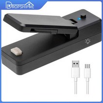 랩핑기 핸드 업소 랩포장기 Dropshippme-2 인 1 USB 휴대용 충전식 식품 저장 봉투 실러 포장 간식 저장기 주방용, [04] Black-USB Chargable