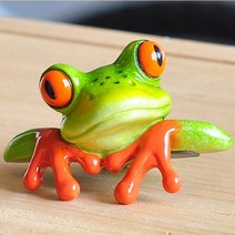 Royalways 참신 수지 3D 기술 개구리 장식 사무실 책상 컴퓨터 장식, As Described1