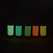 Top Thread 자수기용 축광사 야광사 500미터 150D/2, 흰색(Y001), 1개