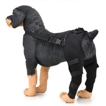 강아지 고양이 관절 슬개골 보호대 다리 무릎 뒷다리 중소형 대형 보조기 2pcs 애완견 중괄호 중괄호 애완견 개 패드 치료 지원 충격 방지 야외 훈련 보호, 검은 색, l