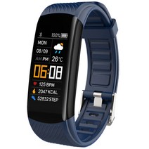 심박계 자전거 GPS 속도계 c5s Fitness 팔찌 혈압 측정 만보기 스마트 밴드 청취율 모니터 방수 건강 피트니스 추적기 시계, c5s 블루, 협력사