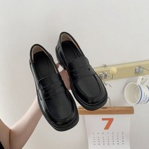 5cm 통굽 단화 로퍼 가을 편한 발볼넓은 키작녀 구두 펌퍼스