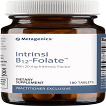 Metagenics Intrinsi B12 Folate High Potency Vitamin B12 Supplement to Help Support a Healthy Nervou, 180 Count (Pack of 1), Unflavored