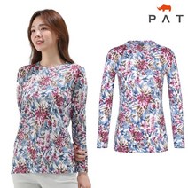 PAT 플라워 프린트 라운드넥 티셔츠