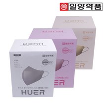 일양약품 휴에르 국산 컬러 새부리형 KF94 마스크 대형 50매, 일양_휴에르_새부리_KF94베이지_50매
