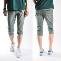 [올진] BL7부롤업 구제워싱 남성 청반바지