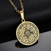 야구선수목걸이 Nextvance Solomon Talisman Hexagram 펜던트 토템 316L 스테인레스 스틸 유니섹스 쥬얼리