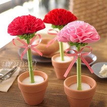 맘아트 카네이션 볼펜 완성품 화분포함 어버이날, C.베이비 핑크