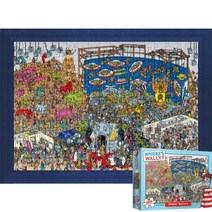 퍼즐피플 월리를찾아라 직소퍼즐, 월리를찾아라 공룡우주비행사 1000P 액자포함(블루), 퍼즐유액 포함, 1000p