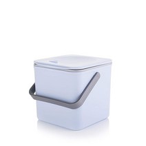 Minky Homecare 주방 퇴비통 - 쉽게 닦아낼 수 있는 내부가 있는 조리대 음식물 쓰레기 캐디 - 영국 제조 - 3.5L (0.9갤런) (화이트), Pastel Blue