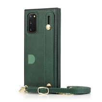 P586 갤럭시노트10 5G 핑거 스트랩 가죽 케이스 퍼플