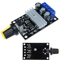 모타컨트롤러 모터 속도 제어기 DC 6V 12V 3A PWM 모터 속도 컨트롤러 보드 80W 조절기 가변 제어 (전위차, 한개옵션0