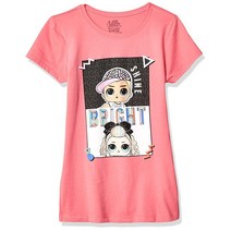 L.O.L. 서프라이즈 여아용 Big Oh So Radical Shine Bright 반소매 티 티셔츠 핫 핑크