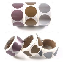 복권 만들기 스크래치 스티커 긁는스티커 즉석 쿠폰 롤, 하트 로즈 (07-348C), 하트