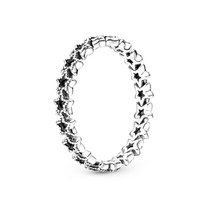 Sterling Silver 판도라 반지 190029 Band of Asymmetric Stars Ring 애쉬메트릭 스타 링