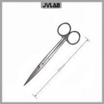 스테인레스 스틸 외과 가위 실험실 의료 가정용 티슈 연습용 스트레이트 팁 125/14/16/18cm, 100 mm
