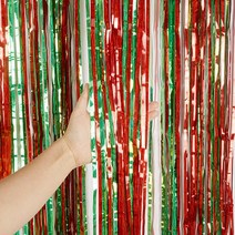 파티짱 파티 은박 수술 커튼 생일 할로윈 크리스마스 졸업, 믹스커튼 (크리스마스믹스)