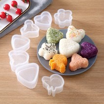 김펀칭기 스시 도구 만화 초밥 금형 스시 주먹밥 메이커 7 개 요리 도구 일본 도시락, 01 7pcs