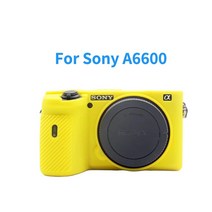 소니 알파 A6000 A6100 A6300 A6400 A6500 A6600 A5100 A5000 카메라에 대 한 실리콘 갑옷 스킨 카메라 가방 바디 커버 수호자, 09 A6600 Yellow