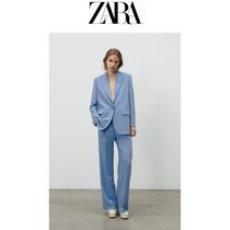 와이드 핀턱 블루 보카시 자켓 ZARA 자라 여성 투피스 세트