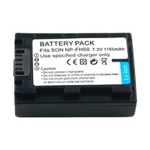 배터리호환 NP-FH50 FH60 1150mah 충전식 디지털 배터리 소니호환 카메라 알파 DSLR-A230 A290 A330 DVD103, 01 1PCS