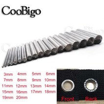 아일렛 펀치 금속 구멍 도구 구멍 설치 도구 단추 금형 의류 가죽 공예 액세서리 실버, 12mm, 12mm