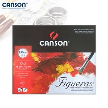 캔손 Figueras 캔버스페이퍼 290g 38x46 10매입 1면제본/유화용지/아크릴용지, CA857-223