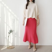 오슈 여름 직장인 편한 데일리 여친룩 울 롱스커트
