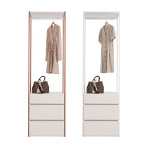 리바트 아일 드레스룸 600 단독형 3단서랍옷장, 화이트(피시본 화이트)