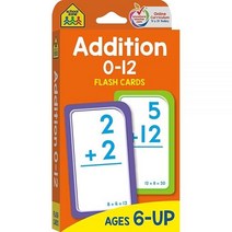 School Zone - Addition 0-12 Flash Cards - Ages 6 and Up 1st Grade 2nd Grade Numbers 0-12 Math P
