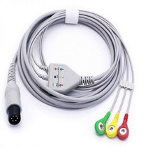 하네스 커넥터 전선 배선 원피스 ECG 3 리드와이어 일반 6 핀 스냅 케이블 모니터 Mindray PM7000 8000 IEC TPU 114821, IEC Standard