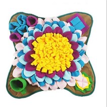 강아지노즈워크 노즈워크장난감 펫토이 반려견 스니핑 매트 코 냄새 훈련 스니핑 패드 개 코 작업 담요 애완 동물 천천히 먹이 그릇 스트레스 해소 용품, 4 48x48