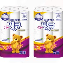 땡큐 데코3겹 천연펄프 롤화장지 30m, 30롤, 1팩