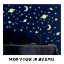 보드미_리빙 인테리어시트지 M359 우주야광 3D 포인트벽지 스티커 인테리어 데코
