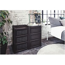 고퀄리티 아기용품 라탄 서랍장 3단 플라스틱서랍장, 라탄 서랍장 3단 크림화이트