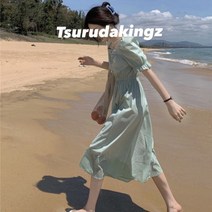 그린 시원한 편한 원피스 드레스 여자 하객 상견례 20대 30대 여친 6월 7월 돌 잔치 엄마 아내 선물 언니