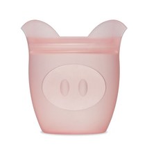 집탑 플래티넘 실리콘 유아항균지퍼팩 베이비 스낵 컨테이너 118ml, 피그 (Pig), 1개
