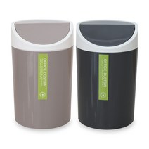 M 원형 휴지통 종량제 사무실 스윙 미니쓰레기통 소/ 대, M원형휴지통(소), 라이트브라운