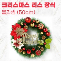 차비츠 50cm 블라썸 원형 크리스마스리스 장식