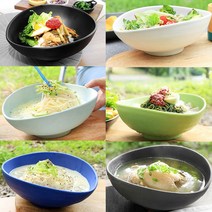 삼계탕 그릇 예쁜 가정용 업소용 비빔밥 국수 우동 라면 그릇 냉면기 특대, 블랙