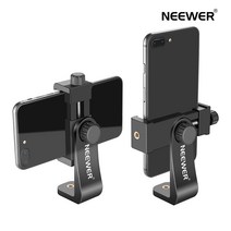 Neewer 스마트폰 홀더 수직 브래킷 단품 1/4인치 삼각대 클램프가 포함/(검정색)12/11 Pro Max/X/XR Galaxy S20+/S20대부분 스마트폰과 호환이 가능
