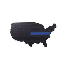 3D Car Styling American Black USA Flag Maps Door Fender trunk Bonnet Emblem Badge Sticker Laptop Wal, 02 black-blue