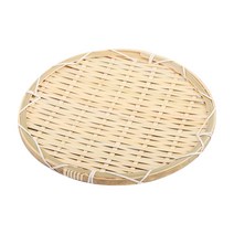명절준비 대나무 채반 원형 회채반 중 28cm