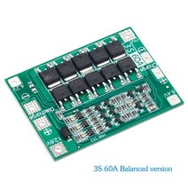 밸런스패드 발란스보드 하체운동기구 밸런싱보드 3s4s 20 40a 60a 리튬 이온 리튬 배터리 충전기 18650 bms 드릴 모터 11.1v 12.6v14.8v 4, 3s 60a 밸런스