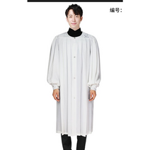 교회 목사 성가대 찬양대 찬양단 임직식 단체복 가운, 화이트 무거운 원사_M