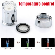욕실용 LED 강우 샤워 헤드 자동 색상 변경 온도 센서 절수, 1개, 무향, [04] Temperature control