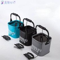 용왕낚시 낚시두레박 7L 13L 옵션별 밑밥통 낚시바칸 접이식두레박 살림통, 그레이
