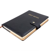 골프연습용품 실내 실외 악세사리 블랙 가죽 골프 스코어 카드 홀더 노트 로그 저널 다이어트 북 용품 액, 01 Black