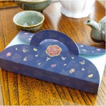 9652. 답례떡박스 꽃자수(3구) 상판 - 50pc